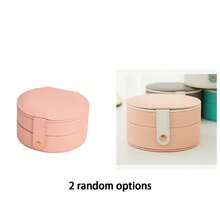 Cute Mini PU Leather Jewelry Storage Box - Wear-Resistant, Waterproof, Dust-Proof, Anti-Tangle. Portable For Travel And Daily Commute. Perfect For Organizing Earrings, Necklaces, Rings And Bracelets. Student Desk Organizer. - Multicolor - View 5