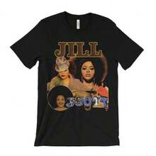 Jill Scott T Shirt - Golden - Who Is - Concert Merch - Vntg Raptee - 90s Rnb - 2000's Music - Singer - Music T Shirt,playeras de hombre,ropa de hombre,camisas para hombre,ropa de mujer - Negro - Ver 1