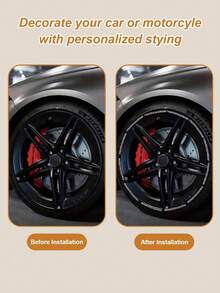 5pcs/Set Wheel Rim Decorative Strips – Rhinestone Bling Stickers For Car, Motorcycle & Bike Rims, Self-Adhesive, Easy Install, Sparkle Effect In Light,Decorative Stickers, Warning Stripes, Wheel Accessories - Wheel Stickers - View 10