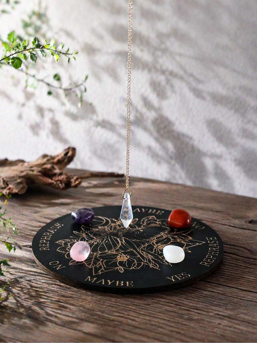 1 Bảng bói toán hình bướm đêm bằng gỗ, màu đen vàng, bảng tâm linh huyền bí với các lựa chọn Có/Không/Có thể, phù hợp cho Wicca, bàn thờ Pagan, chữa lành Chakra, Reiki, bói bài Tarot, trang trí nhà theo phong cách Gothic & Rustic, công cụ bói toán siêu hình, món quà độc đáo cho phù thủy và người yêu thích pha lê. - nhiều màu - Xem 1