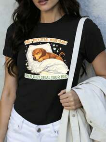 Women T-Shirts - Black - View 1