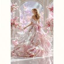 1pc [30*40cm/11.8*15.7in]5D Acrylic Diamond Painting Kit, Beautiful Woman Pattern, Suitable For Adult Beginners DIY Mosaic Diamond Art, Full Drill Handmade DIY Diamond Painting, Applicable For Living Room, Bedroom, Office Wall Decor Hanging Painting, Surprise Art Home Decor Gift For Family And Friends, Frameless - No Frame - View 8