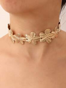 1 peça versátil colar gargantilha floral retrô moderno - Colar de flores - Ver 1
