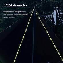 1pc Outdoor Solar Powered Sunshade Tent Reflective Windproof Rope Light, Night Safety Reflective Rope Light For Sunshade Tent, Thickened Outdoor Camping Tent Windproof Rope Light, Fixed Rope, Reflective Rope, Outdoor Clothes Drying Rope, Sunshade Net, Rainproof - A - View 6