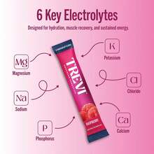 TREVI? Sugar Free Electrolytes - Drink Mix Hydration Powder Packets - 8 Count - Raspberry - ColorH - 查看 4