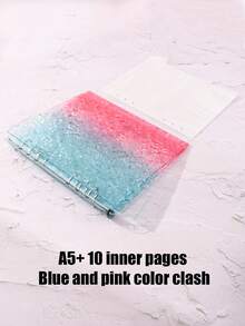 A5/A7/A8 Size, Wavy Pattern, Transparent, Removable Embossed Crystal Sticker Notebook, Inner Pages With Removable Sticker Notebook, Transparent Card Storage Box, Made Of Durable Acrylic Material Binder, Suitable For Notebook Covers, Planners, Card Storage, Sticker Books, Photo Albums And Other Stationery - Rectangle - View 23
