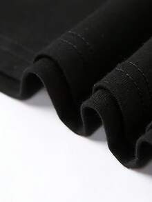 Women's Mexican Print T-Shirt - Short Sleeve Round Neck Top, Suitable For Summer And Spring, Casual Mexican Style Blouse For All Seasons, Women's Sports Tops - 黑色 - 查看 4