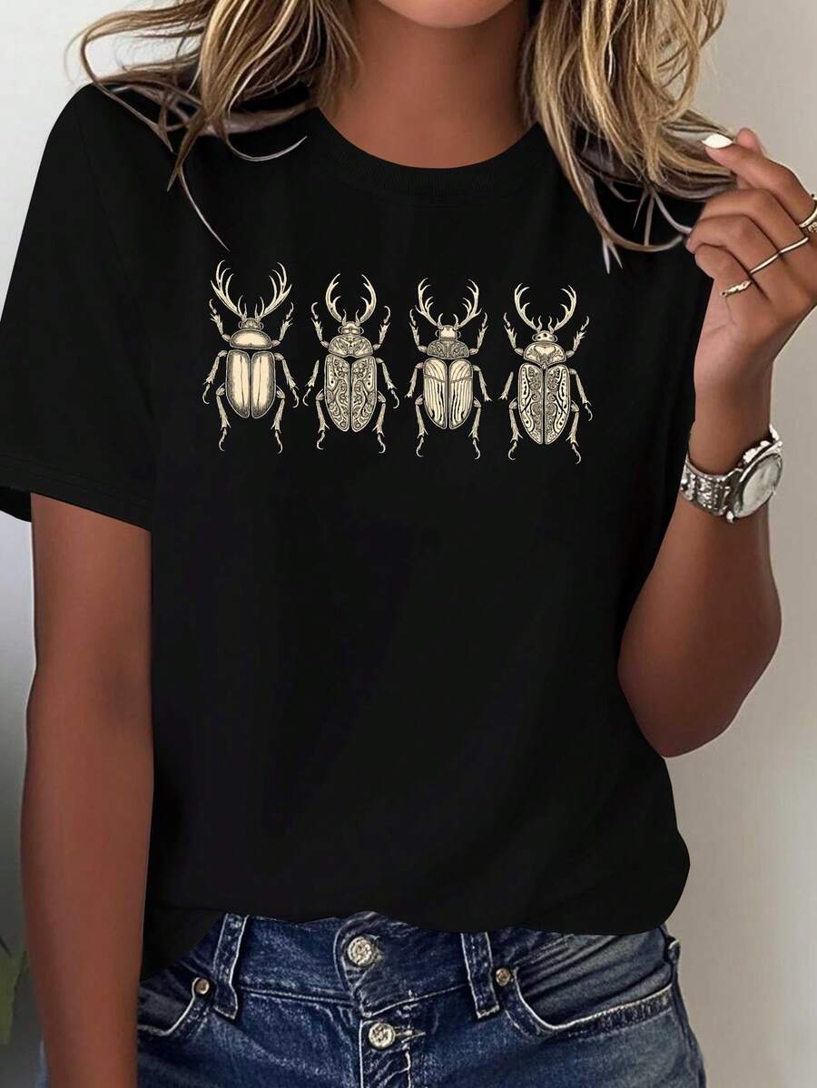 Women T-Shirts - Black - View 1