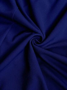 Roveilla Vestido elegante y fluido con hombros descubiertos, abertura y espalda descubierta para fiesta, talla grande para mujer - Azul - Ver 7