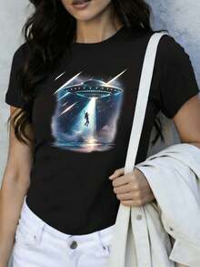 Women T-Shirts - Black - View 1
