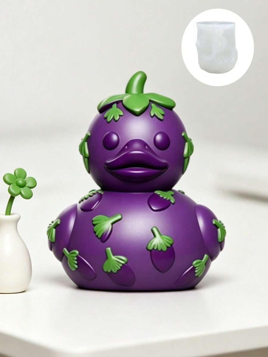 3D Fruit Duck Silicone Mold, Suitable For Candles, Soaps And Resin Crafts, Cute Duck Shaped Mold, Great For Home Decor, Holiday Gifts And Party Supplies - Duck - Mold - View 1