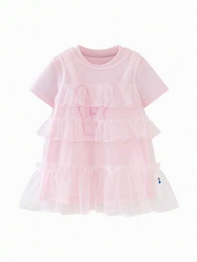 mini bala Bộ váy áo 2 mảnh cho bé gái, thấm hút mồ hôi, không tay, nhanh khô, thoáng khí, thích hợp mặc hàng ngày, mùa hè 2026, quần áo trẻ trung dễ thương.