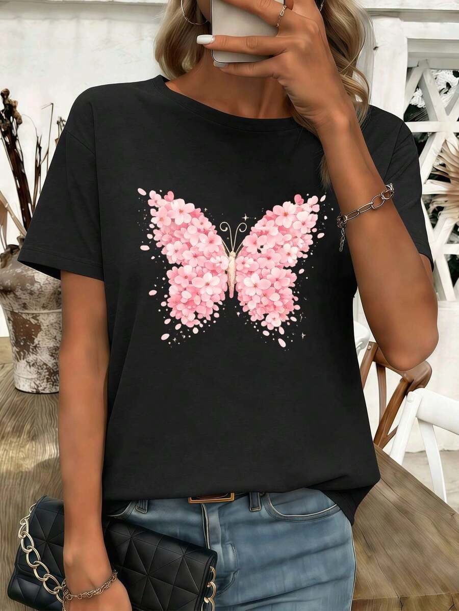 Women T-Shirts - Black - View 1