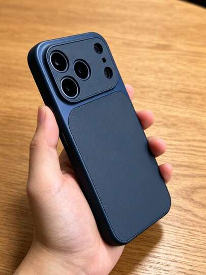 1 pieza Nuevo estuche de teléfono retro de lujo, compatible con iPhone 13/14/15/16/16 Pro Max, estuche protector cómodo y antideslizante, compatible con iPhone 17/17 Pro/17 Pro Max, estuche protector de teléfono premium de unicolor, ventana grande para cámara y borde suave resistente a golpes