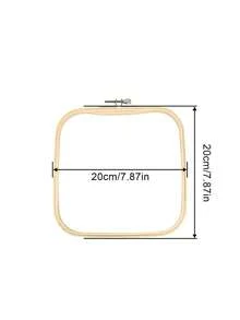 3 Sizes Of Optional Embroidery Rings, Square Bamboo Adjustable Frame, Cross Stitch Craft Sewn Square Embroidery Ring, Small Embroidery Product Diy Embroidery Tool Diy Hand Embroidery Toolkit, Suitable For Arts And Crafts, Convenient Sewing, Cross Stitch Products, And Home Decoration - Multicolor - View 13