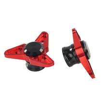 1 Pair CNC Aluminum Alloy Motorcycle Front Fork Cups | 3-In-1 Rotating Dart Spinner Handlebar Plugs & Rearview Mirror Hole Covers | Heavy Duty Universal Scooter Motorcycle Modification Accessories - A - View 11