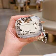 Autumn-Themed Printed Protective Case Suitable Compatible With Apple Charging Case, Scratch-Resistant & Anti-Drop - Clear - View 3