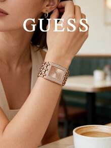 GUESS 女士金色不锈钢表带石英表 W1275L3 - 金色 - 查看 2