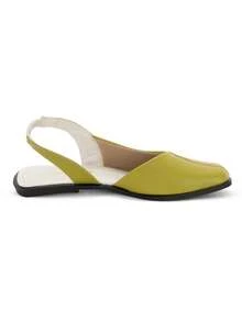 Women's Slingback Flat Shoe, Green, Macerata, Square Toe, Ballerina Style, Elegant, Comfortable, . Ref: R-150 - 綠色 - 查看 3