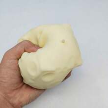 1pc 7cm Square Super Thin Cheese Ball Squeeze Toy, TPR Shell Slow Rebound, No Filler, DIY Cheese Skin Squeeze Toy, Birthday/Halloween Gift, Perfect Gift, Stress Relief Teenage Gift - Phô mai siêu mỏng màu vàng nhạt, đường kính 7cm (nhân bột mì) - Xem 9