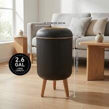 SUSTEAS Automatic Motion Sensor Trash Can – Hands-Free Touchless Kitchen & Bathroom Garbage Bin, 10L Capacity, Odor Control, Battery-Powered For Convenient Hygienic Disposal (BLACK) - Black 10L - View 9