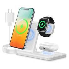 Fast Charging 3-In-1 Wireless Charger 3 In 1 Fast Charging Magnetic Wireless Charger, Fast Charging Dock Station Compatible With Various Products Of L_Phone, Memorial Day Summer Kickoff Gift Giving - White - View 2
