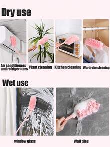 Bendable Duster For Cleaning Blinds, Air Conditioner Vents, Fans And Other Dust Removal - Multicolor - View 6