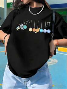 Women T-Shirts - Black - View 1