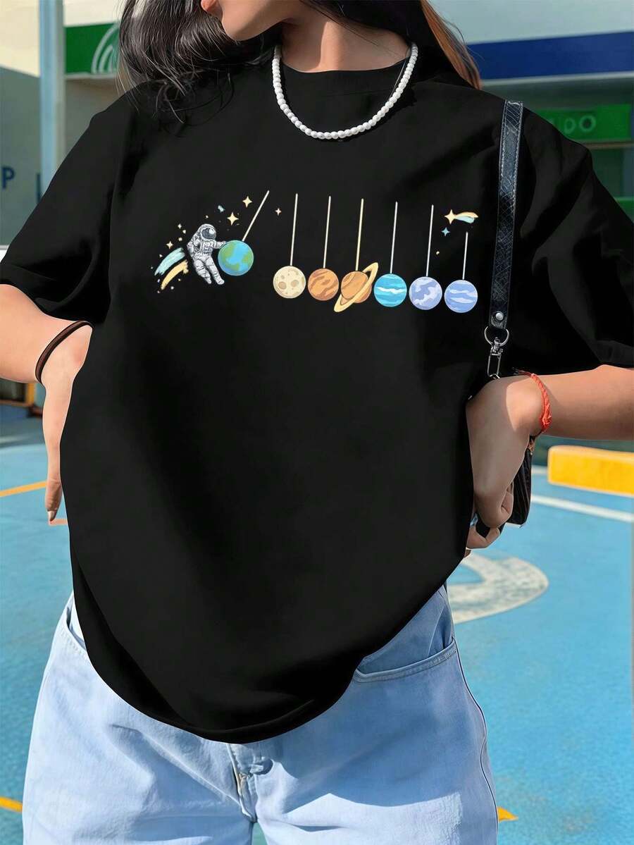 Women T-Shirts - Black - View 1