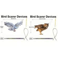 Waterproof Bird Repellent Device, Durable Pest Control, Hanging Realistic Bird Decoy, Wind Chime Style Bird Repeller With Reflective Strips And Bells, Suitable For Yard - Bird Repellent Pendant - View 15