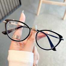 Y2K Style Cat Eye Ice Tea Color Transparent Glasses Accessory, Halloween Theme - Black - View 5
