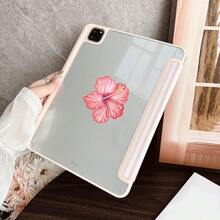 1 Ốp lưng máy tính bảng trong suốt họa tiết hoa dâm bụt sọc, có ngăn đựng bút, tương thích với iPad thế hệ thứ 10/11 (A16 2025), chức năng tự động tắt/mở màn hình/phụ kiện máy tính bảng thời trang, tương thích với 5/5PR/6/6PRO/7/7PRO/Galaxy Tab S10+/S9/A9, tương thích với Pad 5/6/16, tương thích với Matepad. - Nhiều màu - Xem 8
