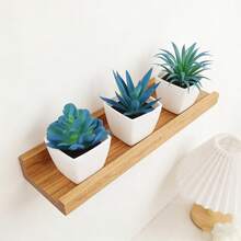 3 pièces Plantes en pot artificielles bleues et roses créatives, ornements de bureau de plantes vertes simulées pour la maison, le bureau, l'intérieur/extérieur. Plantes succulentes artificielles, plantes, décoration de maison, décoration de salon, fausses plantes, décoration de bureau - Multicolore - Voir 3