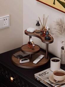 Kệ để bàn kiểu dáng tối giản, dễ lắp ráp - Thích hợp cho phòng tắm, lối vào, văn phòng, phòng khách - Kệ đựng đồ tiết kiệm không gian để đựng nước hoa, mỹ phẩm, cốc chén - Kệ lưu trữ đa chức năng - Quả óc chó - Xem 3