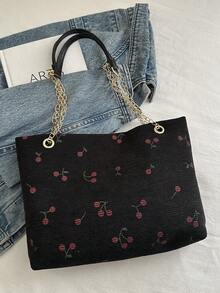 Large Capacity Handbag For Women, New Arrival Minimalist Commuting Shoulder Tote Bag - Black - View 5