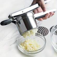 Bộ 3 trong 1 dụng cụ nghiền bằng thép không gỉ, tay cầm silicon chống trượt, dụng cụ nghiền khoai tây cầm tay, dụng cụ ép tỏi và vắt chanh, dụng cụ nhà bếp đa năng. - Nhiều màu - Xem 1