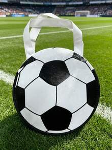 2 peças/Conjunto de Presilhas de Cabelo Acrílicas com Tema de Futebol (com Bolsa Cosmética) - Acessórios de Estilo de Rua. Apresentando Designs Realistas de Basquete e Futebol, Tamanho Compacto, Este Clipe de Cabelo Elegante e Sofisticado Combina Elementos de Basquete, Futebol e Rugby. Seus Diversos Estilos Estéticos Abrangem Casual, Fofo e Elegante. - A - Visão 5