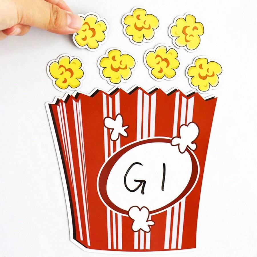 hoojojo Classroom Group PK Magnetic Scoreboard - Erasable Popcorn Magnets For Competition Mechanism And Interactive Learning Games