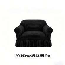 1Pc Cushion Covers, Elastic Living Room Sofa Covers, Cuprecamas, Suitable For Room Decor, Headboard, Headboard Cover, Bedroom Acesories, Cushion, Couches For Living Room, Recliner Chair Cover, Home Decor - 黑色 - 查看 10