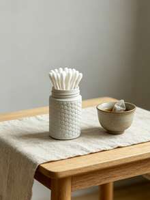 Cotton Swab Storage Box, Floss Storage Box, Toothpick Storage Box, Suitable For Storing Cotton Swabs And Various Small Items. It Saves Space, Practical, Can Be Used To Store Cotton Swabs, Floss, Hair Clips, Paper Clips, Etc. Can Be Used As Bathroom Storage Jar, Cotton Swab Dispenser, Makeup Pad Box, Floss Box, Etc. - Multicolor - View 2