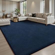 Treeboy Extra Large Rugs Short Pile Soft Fluffy Anti-Slip Mat Living Room Bedroom Carpet For Coffee Table, Carpet With Ins Style, Children's Bedroom, Bedside Carpet - Navy Blue - View 10