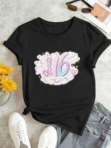 Women T-Shirts - Black - View 2