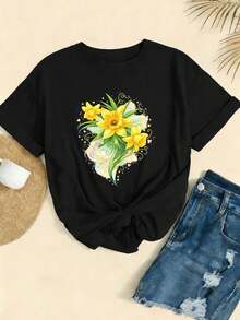 Women T-Shirts - Black - View 2