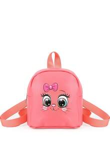 1 pieza Mochila ajustable para niñas, bolsa de pecho, mochila multicolor, adecuada para uso diario, al aire libre, viajes, senderismo, escuela, regalo ideal - Gato de ojos grandes - Ver 21