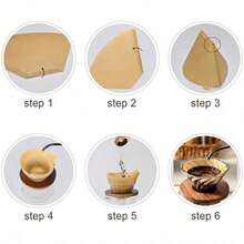 SOKANY 100pcs Coffee Filter Papers, V-Shaped And Fan-Shaped Coffee Filter Papers. Natural Wood Pulp Unbleached, Suitable For Pour-Over Coffee Pot/American Coffee Maker, Can Be Used For Reflux/Drip/Brewing - Coffee filter papers - View 9