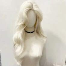 [ PLatinum ]High Temperature Fibre Wig With High Skull Top Layering, White Gold Wavy Wig, Women's Full Cover - PLatinum - View 6