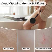 14.72 Inch Long Silicone Back Scrubber, Double-Sided Exfoliating And Massaging Shower Brush, Unisex - Multicolor - View 3