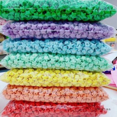 100pcs Ombre Origami Lucky Stars DIY Decorations, Elegant Home Desktop Decor, Suitable For Wedding, Birthday, Holiday Party, Valentine's Day Gifts, Creative Art DIY Project For Teens And Adults, Home Decor Accessories