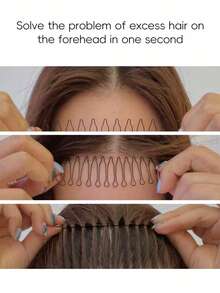 1 Set de Pinzas para Flequillo Ondulado, Herramientas de Peinado de Aleación Ovalada Hueca Elegante, Adecuado para Domar el Cabello Rebelde - unicolor, Para Mayores de 14 Años, Incluye Cepillo, Peine, Cepillo de Bordes, Peine, Peine, Peine, Cepillo Desenredante, Cepillo Redondo, Mini Cepillo de Cabello, Juego de Cepillos de Cabello Diadema Accesorios de Belleza para el Cabello en el Hogar - Multicolor - Ver 6