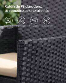 Juegos de mesa y sillas para exteriores - Negro - Ver 4